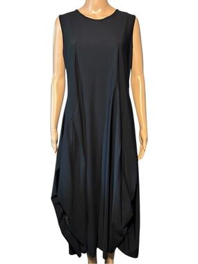 NWT Jason Women's Dress Size XL Pullover Midi Sleeveless Round Neck Asymmetric